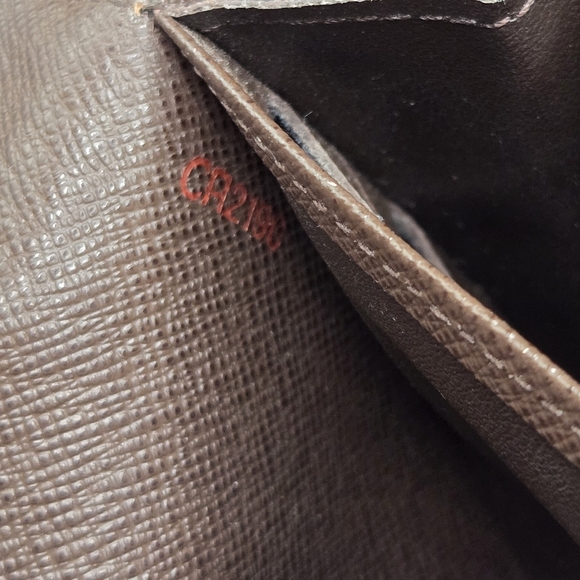 EUC Louis Vuitton Damier Ebene Coated Canvas Leather Sarah Long Wallet - Picture 12 of 14